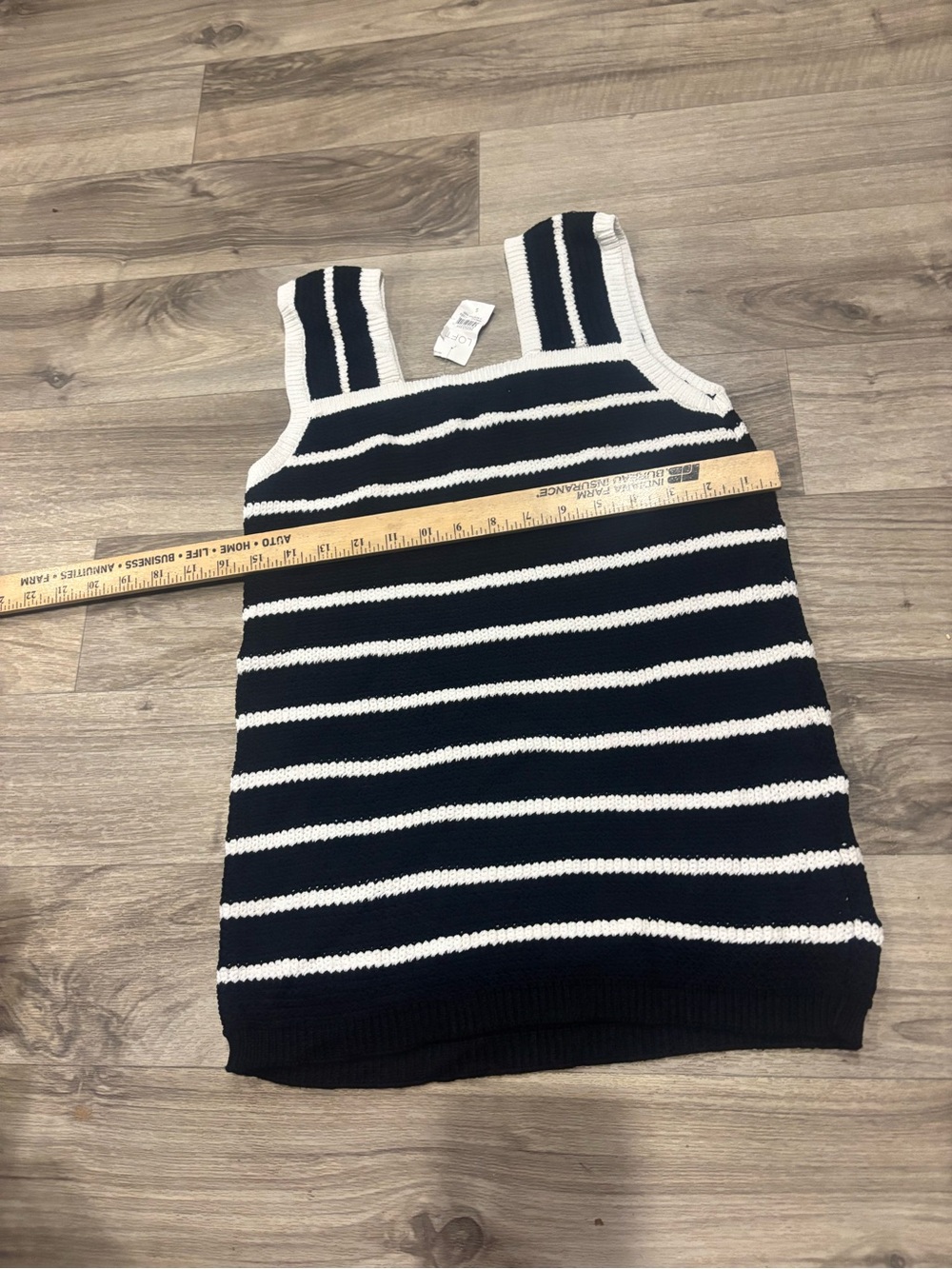 LOFT Navy and White Striped Knit Sundress - Picture 5 of 9